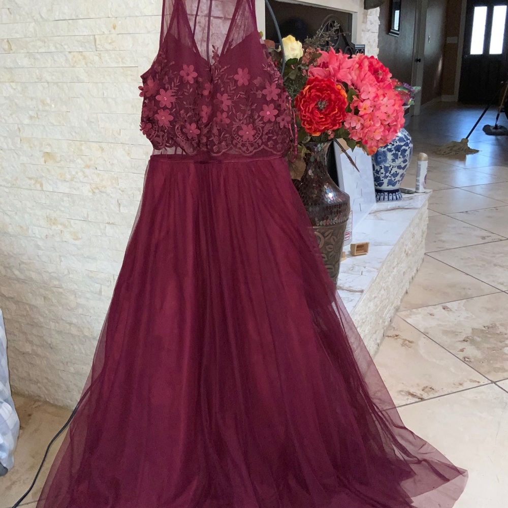 Burgundy dress
